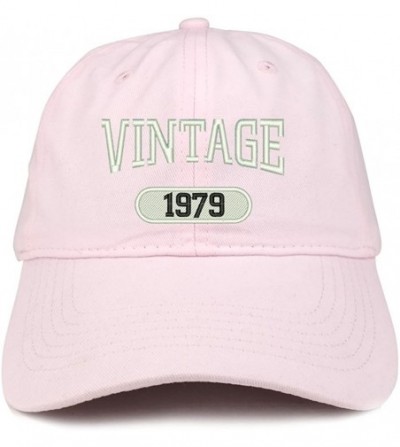 Baseball Caps Vintage 1979 Embroidered 41st Birthday Relaxed Fitting Cotton Cap - Light Pink - C3180ZHTWXX
