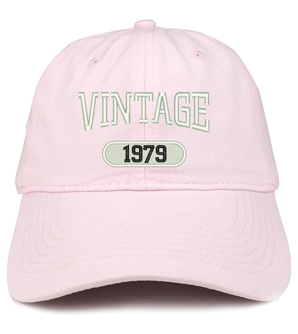 Baseball Caps Vintage 1979 Embroidered 41st Birthday Relaxed Fitting Cotton Cap - Light Pink - C3180ZHTWXX