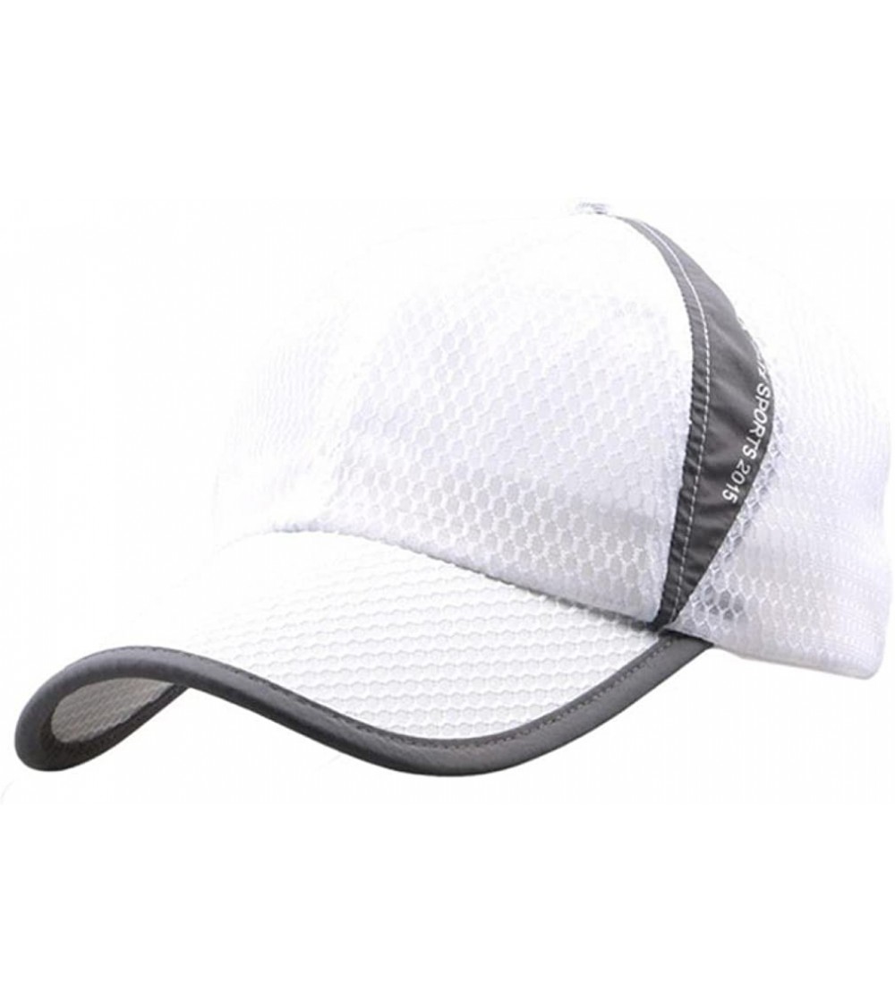 Baseball Caps Men Women Sun Hat Quick-Dry Ventilation Baseball Cap - White - C612LYWVDNR