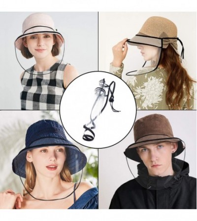 Bucket Hats Stylish Bucket Hats for Women Foldable Outdoor Plaid Fisherman Sun/Rain Cap with Chin Strap - X-faceshield-black ...