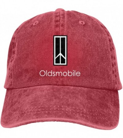 Baseball Caps Custom Oldsmobile Automobile Logo 1981 Funny Hat Cap for Mens Black - Red - C018SW2SWDL