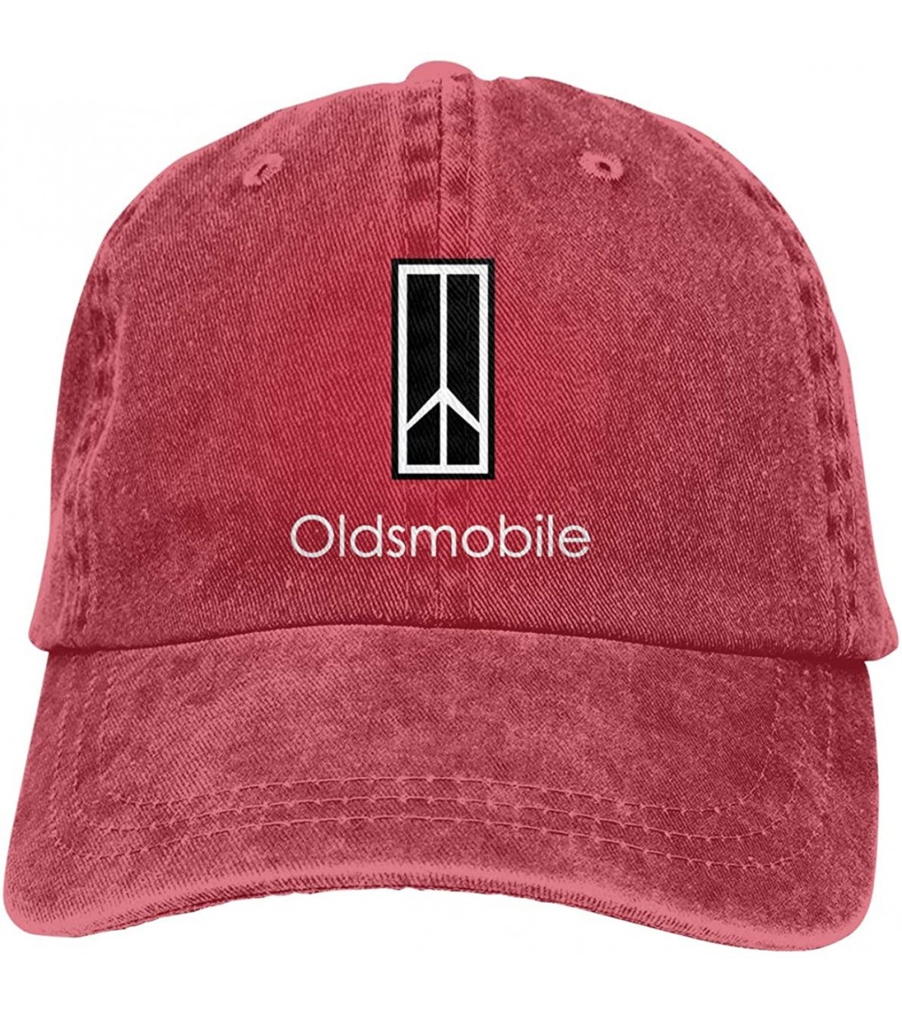 Baseball Caps Custom Oldsmobile Automobile Logo 1981 Funny Hat Cap for Mens Black - Red - C018SW2SWDL