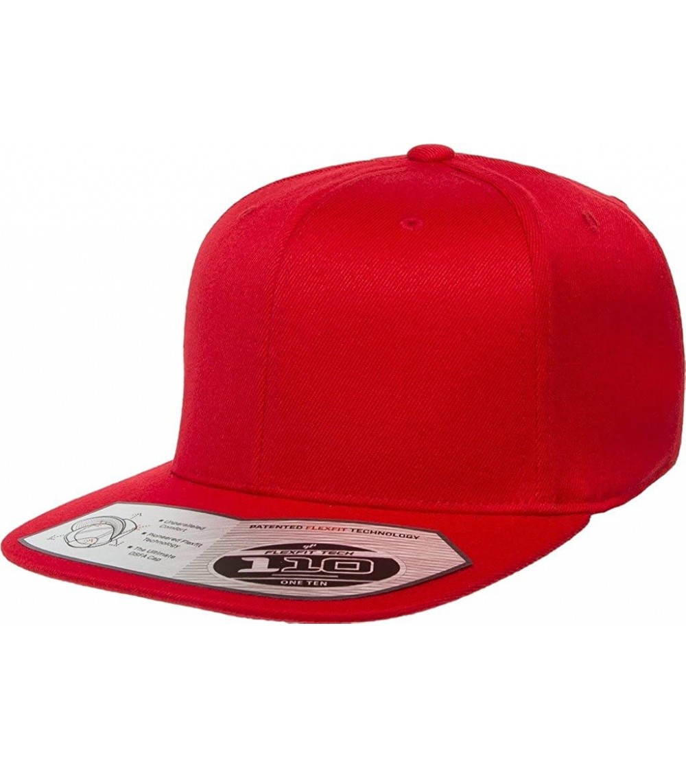 Baseball Caps One Ten Wool Cap - Snapback - 110F/T - Red - CQ12LLJ8JDZ