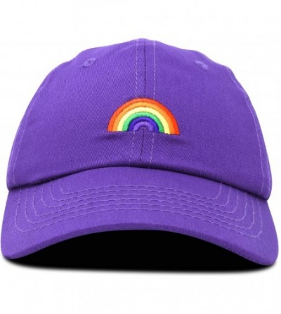 Baseball Caps Rainbow Baseball Cap Womens Hats Cute Hat Soft Cotton Caps - Purple - CT18MD3ZE3Q
