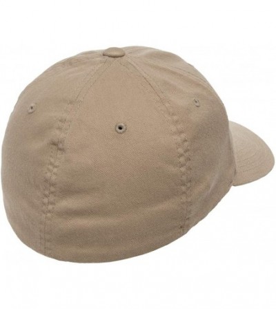 Baseball Caps Flexfit Garment Washed Cotton Dad Hat - Low Profile- Stretch Flex Fit Ballcap w/Hat Liner - Khaki - C218EXG2EUS