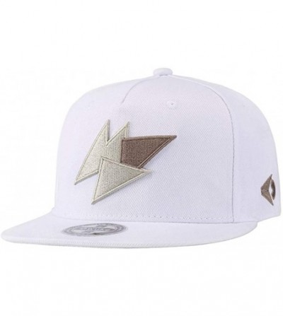 Baseball Caps Unisex Flat Bill Hip Hop Hat Snapback Baseball Cap - White 050 - C612LUW52FB
