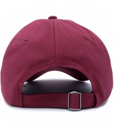 Baseball Caps Initial Hat Letter Q Womens Baseball Cap Monogram Cursive Embroider - Maroon - CM18TAIAKST