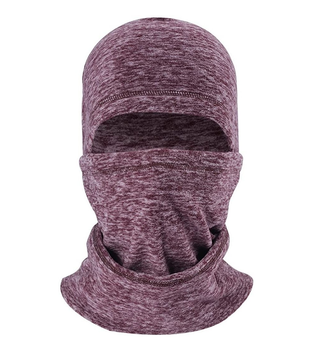 Balaclavas Balaclave Fleece Windproof Ski Mask Face Mask Tactical Hood Neck Warmer - Heather Coffee-polar Fleece - CX1890GN24C
