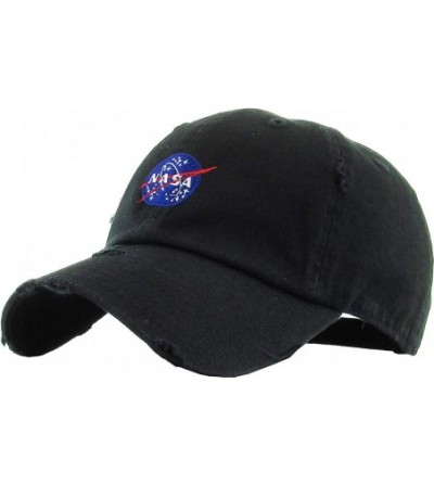 Baseball Caps Vintage NASA Insignia Dad Hat Collection Baseball Cap Polo Style Adjustable Worm - CG17YD0MRE3