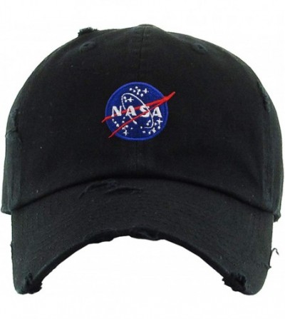 Baseball Caps Vintage NASA Insignia Dad Hat Collection Baseball Cap Polo Style Adjustable Worm - CG17YD0MRE3