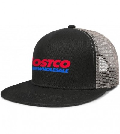 Baseball Caps Snapback Costco Wholesale Corporation Mesh Flat Bill Baseball Cap Funky Dad Hat for Adult - CI18X2IDMN7