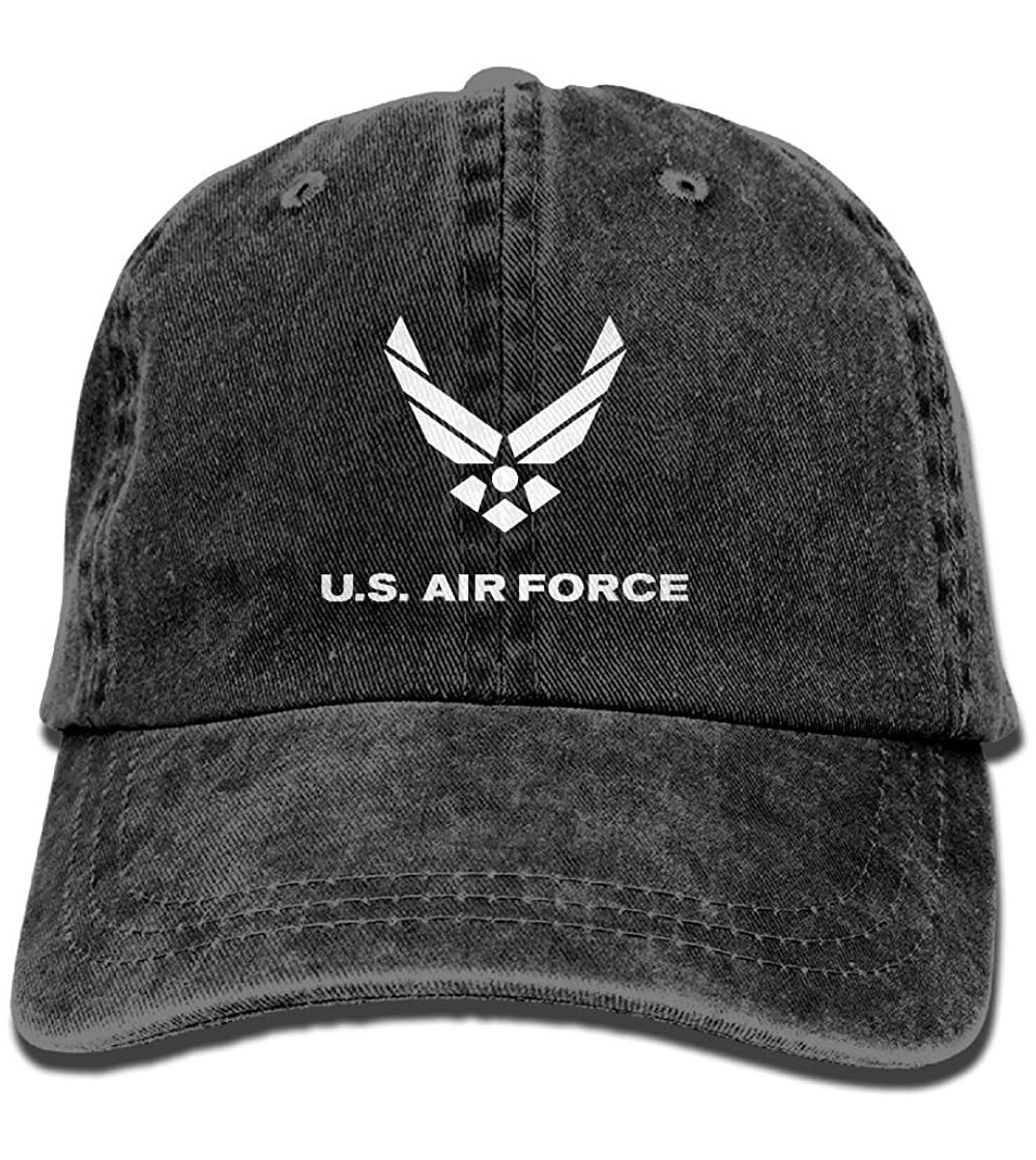 Baseball Caps US Air Force Adjustable Noveity Cowboy Cap - Black - CN187QZDDEA