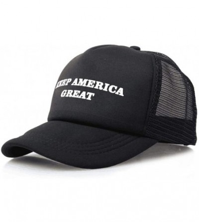 Baseball Caps Make America Great Printed Baseball Cap Unisex Adjustable Mesh Back Hat - 005 Keep Black - CP18L5IOE9T