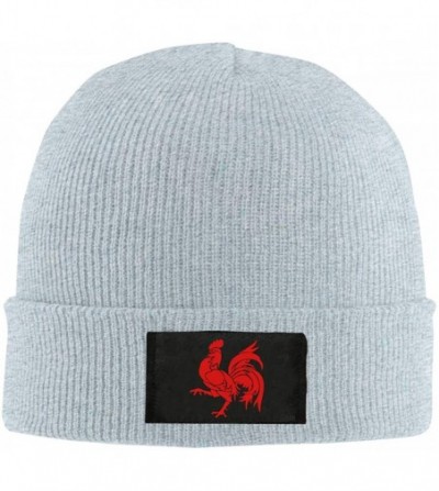 Skullies & Beanies I Love A Good Dump Skull Hats for Unisex Classic Beanie Caps - Red Funny Rooster /Gray - C9192DQSWTN