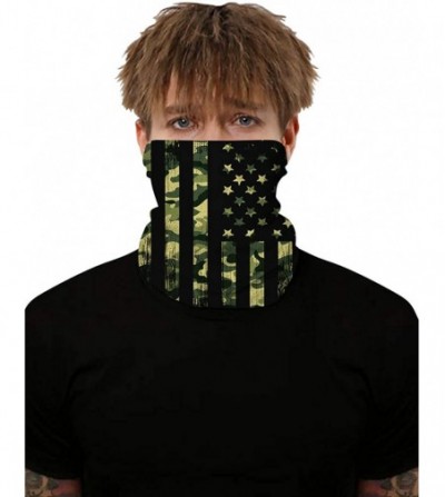 Balaclavas Bandana Face Mask Neck Gaiter- Cool Unisex Scarf Mask Tube Multifunctional Headwear- Buff Face Mask - B-us Flag-4 ...