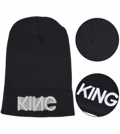 Skullies & Beanies Women's Knitted Hat Fashion Casual Letter Decor Winter Warm Hat Beanie Hat (Silver King) - Silver King - C...
