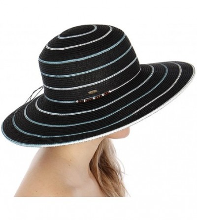 Sun Hats Beach Hats for Women - Wide Brim Summer Sun hat - Floppy Paper Straw UPF Sun Protection - Travel Outdoor Hiking - CH...