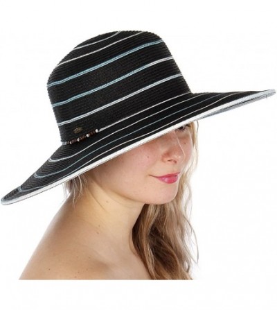 Sun Hats Beach Hats for Women - Wide Brim Summer Sun hat - Floppy Paper Straw UPF Sun Protection - Travel Outdoor Hiking - CH...