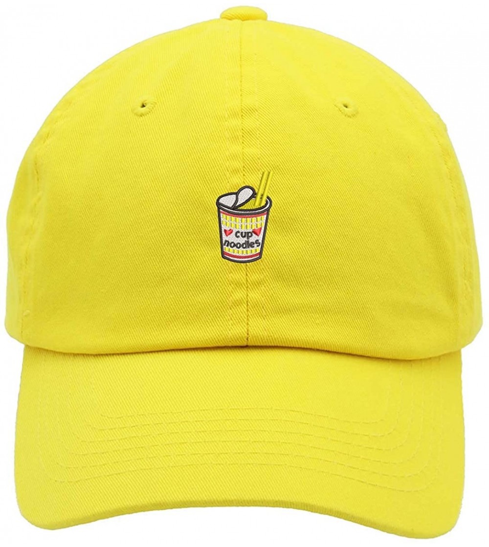Baseball Caps Unisex Cup of Noodles Low Profile Embroidered Baseball Dad Hat - Vc300_yellow - CW18QA9QC0U