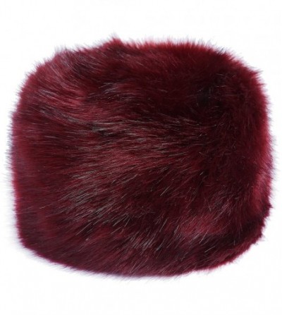 Bomber Hats Women's Winter Faux Fur Cossak Russian Style Hat - Burgendy - CH12LH25IUX