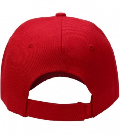 Baseball Caps Baseball Dad Cap Adjustable Size Perfect for Running Workouts and Outdoor Activities - 1pc Red - C5185DNS00N