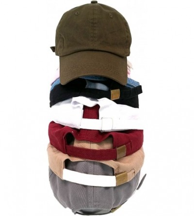 Baseball Caps Plug Image Style Dad Hat Washed Cotton Polo Baseball Cap - Khaki - CL1880EAGA6