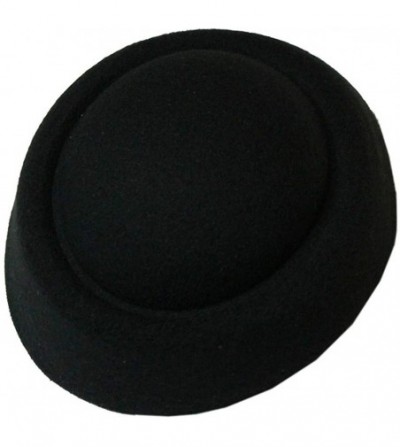 Berets Hair Accessories for Women Beret Felt Mini Hat Hairclip Beret Base Retro Hat - Black - CG18Z2OAYLI