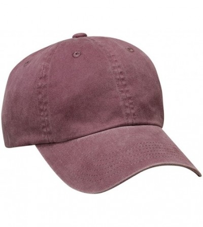 Baseball Caps Ladies Garment - Maroon - CB114V1Z6HD
