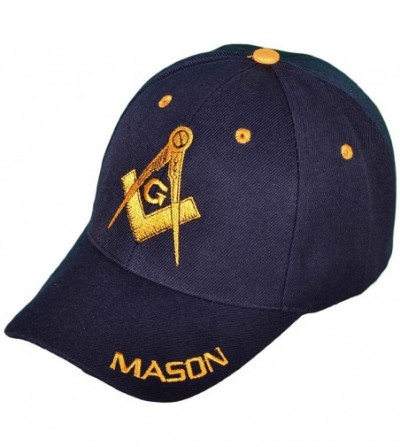 Baseball Caps Dozen Pack Wholesale ''Mason' Masonic Baseball Hats Caps - Navy - CU11A8N4YDJ