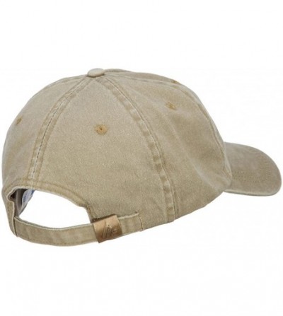 Baseball Caps Grandpa Bear Embroidered Washed Cotton Twill Cap - Khaki - CB18E5R3OW7