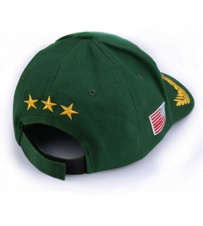 Baseball Caps Donald Trump 2020 Keep America Great Slogan USA Flag Cap Adjustable Baseball Hats - Green - CS18QWHCDTZ