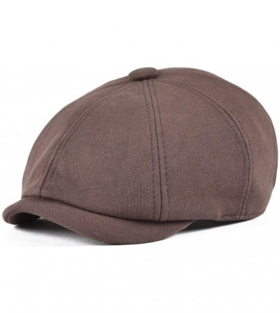 Newsboy Caps Men's Cotton Flat Ivy Gatsby Newsboy Driving Hat Cap - Style4-brown - C318G6G2C7I