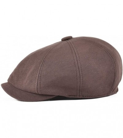 Newsboy Caps Men's Cotton Flat Ivy Gatsby Newsboy Driving Hat Cap - Style4-brown - C318G6G2C7I