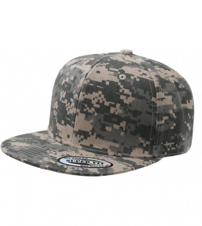 Baseball Caps Blank Adjustable Flat Bill Plain Snapback Hats Caps - Digital Camo - CL11LHIHRPR