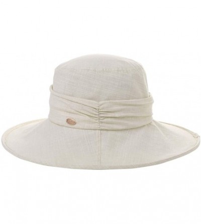 Sun Hats Womens UPF50+ Summer Sunhat Bucket Packable Wide Brim Hats w/Chin Cord - 00063_beige Khaki - C518TGH9EX6