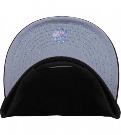 Baseball Caps Classic Snapback Hat Blank Cap - Cotton & Wool Blend Flat Visor - (2.5) White Black - CC11JEE33E5
