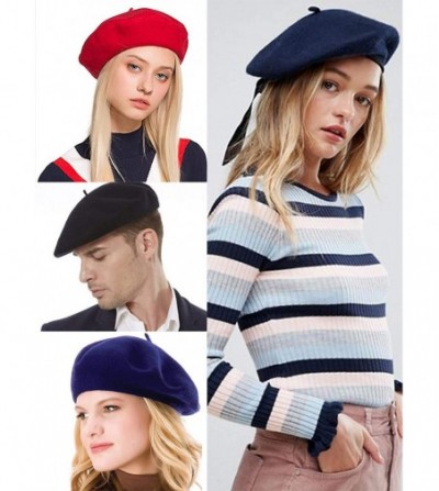 Berets French Style Beret Hats for Women Lightweight 100% Wool Classic Fit - Timber Bois - CU18KL9XIED