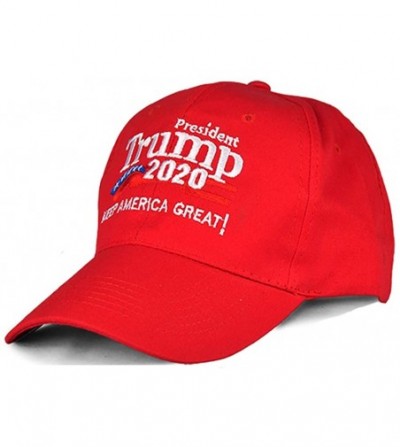 Baseball Caps Donald Trump 2020 Hat Keep America Great Embroidered MAGA USA Adjustable Baseball Cap - C-1-red - C718UT45O6M