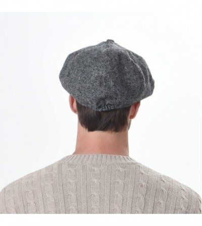 Newsboy Caps Newsboy Hat Wool Felt Simple Gatsby Ivy Cap SL3525 - Grey - C712NYGFJZC