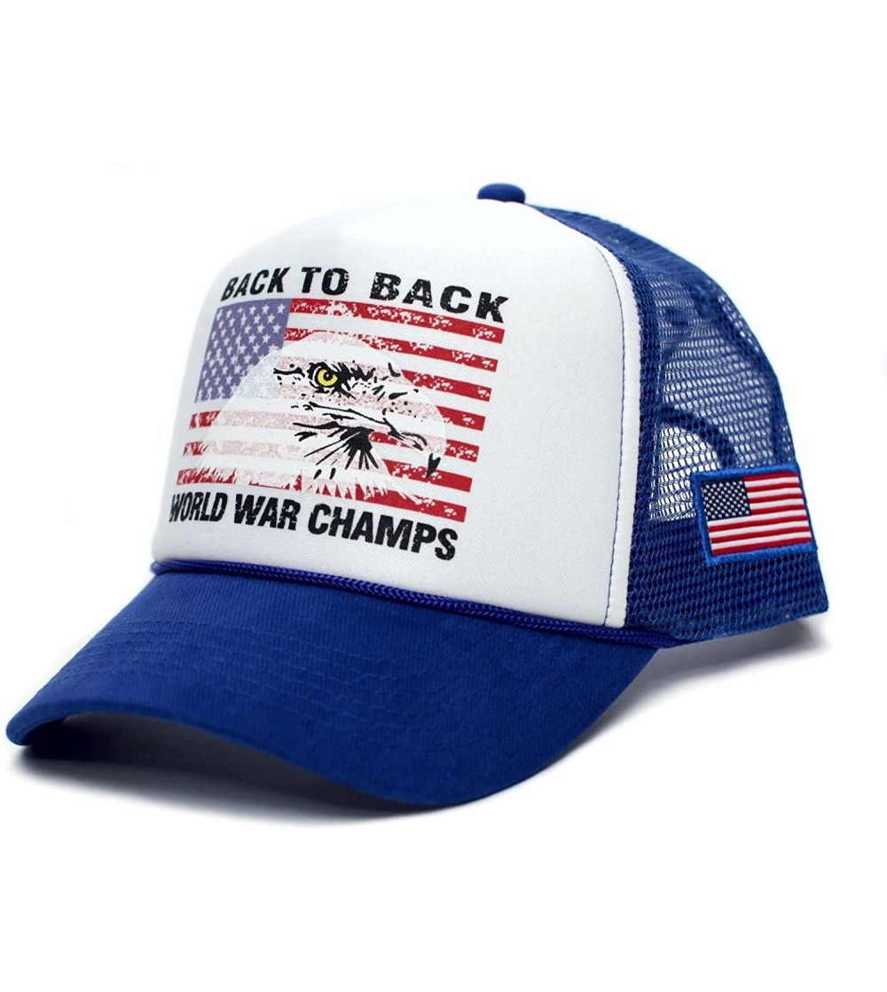 Baseball Caps Eagle Unisex-Adult Trucker Hat -One-Size - Royal/White/Royal - C711LEWP69P