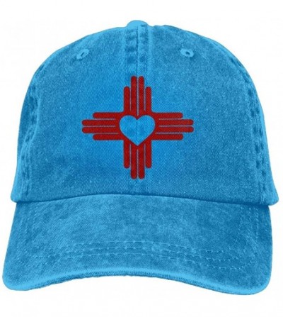 Baseball Caps Men Or Women Adjustable Denim Jeans Baseball Caps Zia with Heart Symbol - New Mexico State Flag Snapback Cap - ...