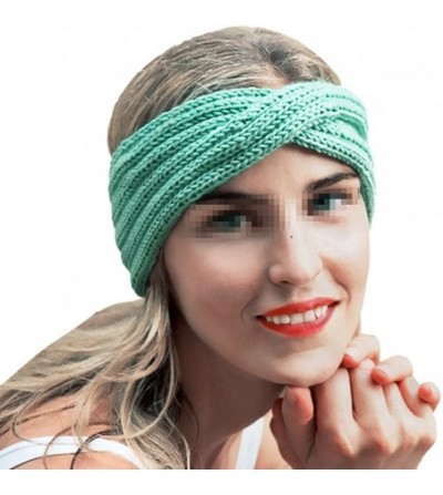 Cold Weather Headbands Women Winter Twisted Crochet Headband Knitted Headwrap Headwear Ear Warmer Head Warmer - Deep Grey - C...