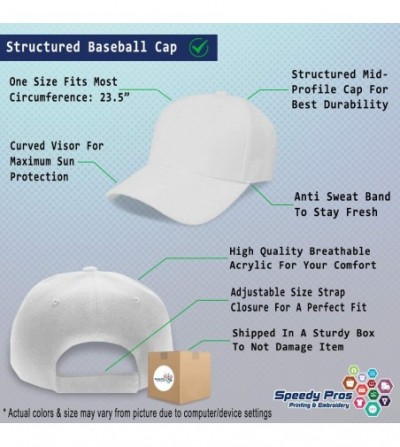 Baseball Caps Custom Baseball Cap Siberian Husky Dog B Embroidery Dad Hats for Men & Women - White - CQ18SDY6ROZ