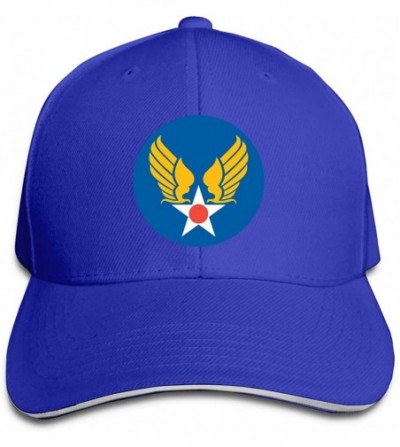 Baseball Caps US Army Air Corps Hap Arnold Wings Adjustable Hat Baseball Cap Sandwich Cap - Blue - CQ18TT9AMOT